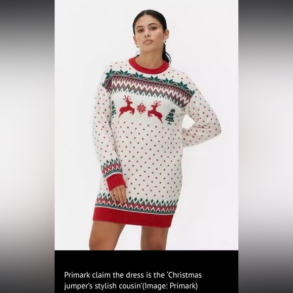 Festive Cozy Christmas/Holiday Knit Sweater Dress - Picture 4 of 9